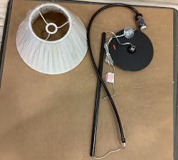 Open Box: Baylor Pleated Shade Task Floor Lamp (64") - Bronze