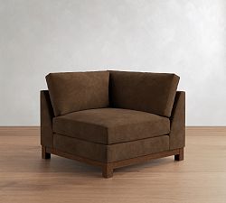 Open Box: Jake Deep Seat Leather Corner - Gravel Chocolate, Brindle