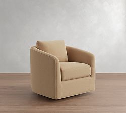 Open Box: Remmy Swivel Petite Swivel Chair (32") - Performance Everydayvelvet™ Camel