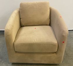 Open Box: Remmy Swivel Petite Swivel Chair (32") - Performance Everydayvelvet™ Camel