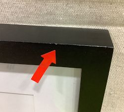 Open Box: Wood Gallery Frame, 27"x39" (11"x14", 24"x26" Opening) - Black