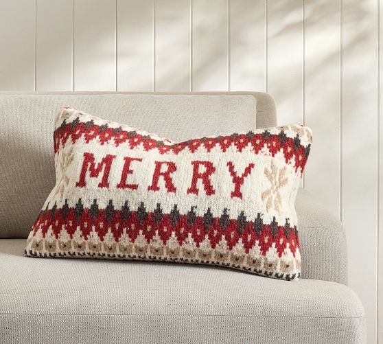 Merry Fair Isle Lumbar Pillow Cover