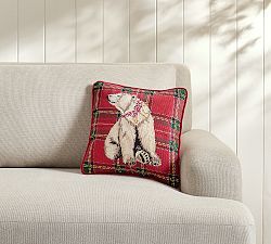 Polar Bear Needlepoint Pillow