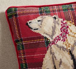 Polar Bear Needlepoint Pillow