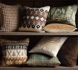 Ski Lodge Fair Isle Knit Pillow Cover