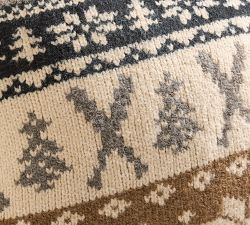 Ski Lodge Fair Isle Knit Pillow Cover