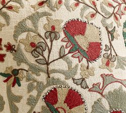 Suzani Fleur Embroidered Pillow Cover
