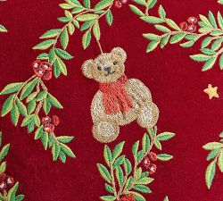 Velvet Icon Bear Pillow Cover