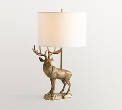 Figural Stag Table Lamp (27")