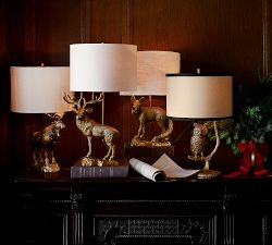 Figural Moose Table Lamp (25")