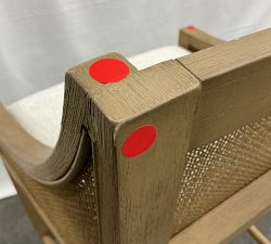Open Box: Atwood Cane Counter Stool (26") - Performance Boucle Oatmeal, Seadrift