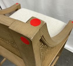 Open Box: Atwood Cane Counter Stool (26") - Performance Boucle Oatmeal, Seadrift