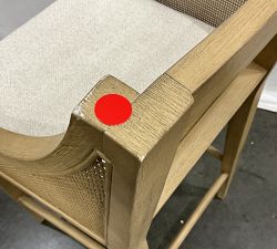 Open Box: Atwood Cane Counter Stool (26") - Performance Boucle Oatmeal, Seadrift