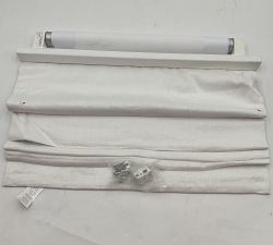 Open Box: Belgian Flax Linen Blackout Shade (26"W x 64"L) - White
