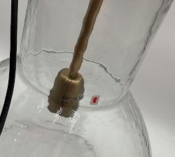 Open Box: Bridget Recycled Glass Pendant, Large (17"Dia) - Tumbled Brass