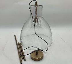 Open Box: Bridget Recycled Glass Pendant, Large (17"Dia) - Tumbled Brass