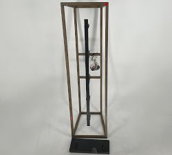 Open Box: Buford Linear Chandelier (50") - Antique Forged Iron, Weathered Oak