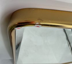 Open Box: Vintage Rounded Rectangular Mirror, Tall (26" x 48") - Vintage Brass