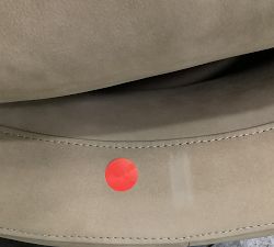 Open Box: Ayden Barrel Arm Leather Swivel Chair (32") - Nubuck Wheat