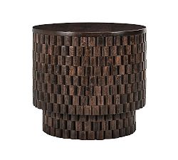 Open Box: Beirut Round End Table (25") - Bark Brown