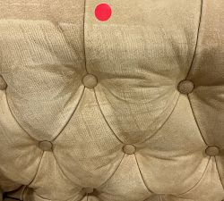 Open Box: Edgewood Leather Swivel Chair without Nailheads - Keystone Sandstone, Seadrift