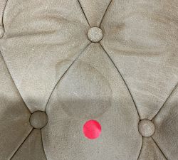 Open Box: Edgewood Leather Swivel Chair without Nailheads - Keystone Sandstone, Seadrift