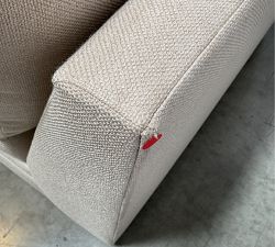 Open Box: Pearce Modern Upholstered Wedge - Performance Chateau Basketweave Oatmeal