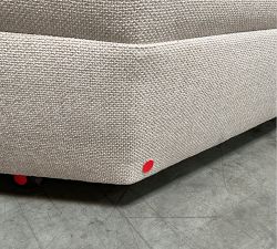 Open Box: Pearce Modern Upholstered Wedge - Performance Chateau Basketweave Oatmeal