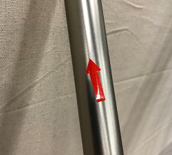 Open Box: Standard Curtain Rod &amp; Wall Bracket (166" - 240", 1.25" Diam) - Pewter