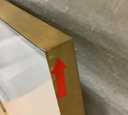 Open Box: Stowe Modern Metal Frames (25" x 25" (8"x10" Opening) - Brass
