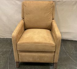 Open Box: Winston Leather Recliner without Nailheads - Nubuck Camel, Brindle Legs