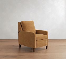 Open Box: Winston Leather Recliner without Nailheads - Nubuck Camel, Brindle Legs