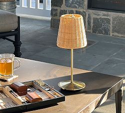 Adam Woven LED Cordless Rechargeable Table Lamp (15")