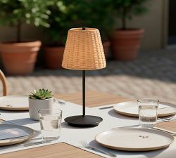 Adam Woven LED Cordless Rechargeable Table Lamp (15")