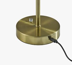 Kim Metal LED Cordless Rechargeable Table Lamp (15")