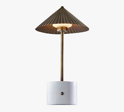 Warren Wood LED Cordless Rechargeable Table Lamp (12")