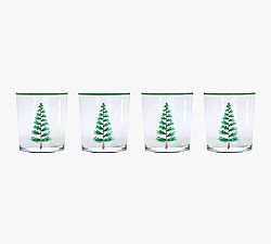 Woodland Tree Double Old-Fashioned Glasses, Set of 4