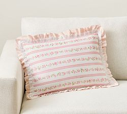 LoveShackFancy Floral Stripe Lumbar Pillow Cover