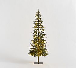 Open Box: Lit Faux Pine Tree (5') - Green