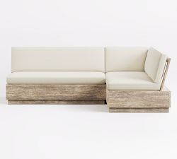 Indio Eucalyptus Modern Platform 3-Piece Outdoor Sectional (90")