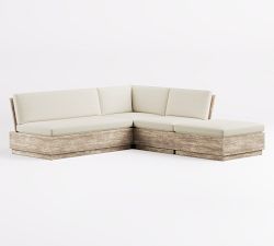 Indio Eucalyptus Modern Platform 4-Piece Outdoor Sectional (95")