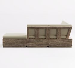 Indio Eucalyptus Modern Platform 4-Piece Outdoor Sectional (95")