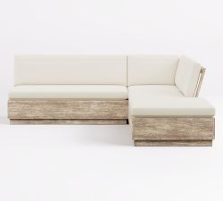 Indio Eucalyptus Modern Platform 4-Piece Outdoor Sectional (95")