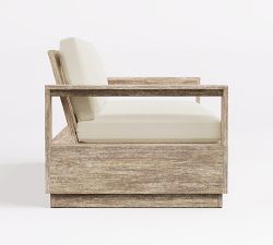 Indio Eucalyptus Modern Platform Outdoor Sofa (77")