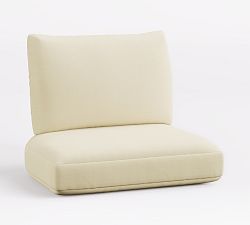 Cushion Only: Woodside Outdoor Sectional Right Arm, High Performance Canvas; Natural
