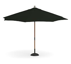 Open Box: Premium 9' Round Outdoor Umbrella with Teak Tilt Pole - Sunbrella Ivy, Natural