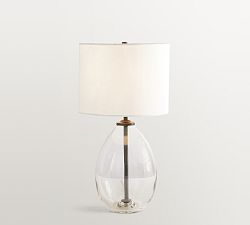 Open Box: Bennett Recycled Glass Table Lamp, Small (22") - Bronze