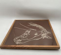 Open Box: Embroidered Horse Framed Art