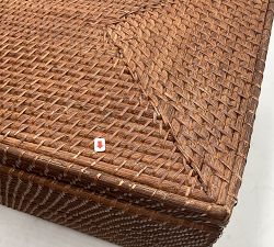 Open Box: Tava Handwoven Lidded Basket, Large (21.75"W x 12"H) - Honey