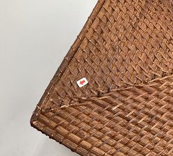Open Box: Tava Handwoven Lidded Basket, Large (21.75"W x 12"H) - Honey